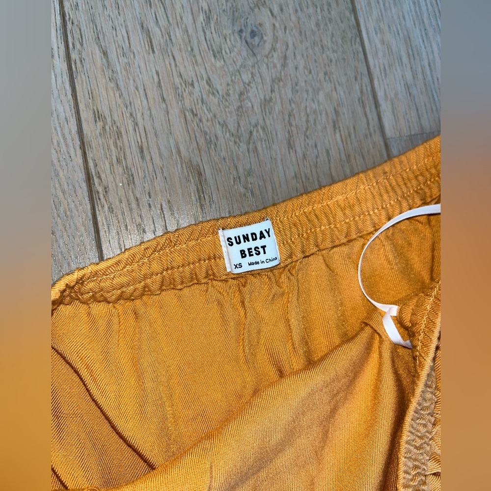 Aritzia Sunday Best Strapless Romper - Mustard - Picture 2 of 2